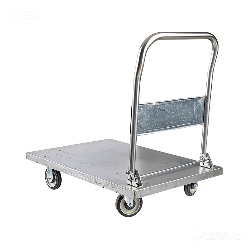 Ocelový vozík pro velké zatížení, nákladní vozík, transportér, plochý vozík pro domácnost, přenosný přívěs, skládací malý vozík, ručně tažený vozík