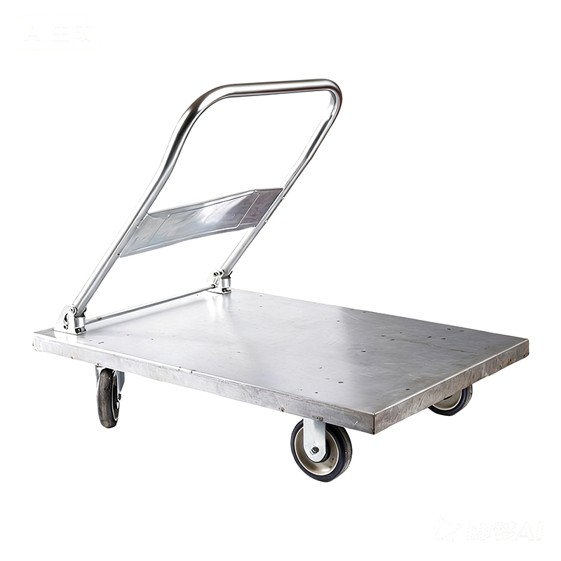 Ocelový vozík pro velké zatížení, nákladní vozík, transportér, plochý vozík pro domácnost, přenosný přívěs, skládací malý vozík, ručně tažený vozík